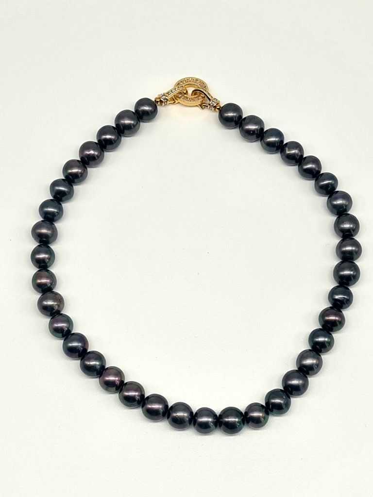 Treasure-bay Choker Necklace - Black Pearl