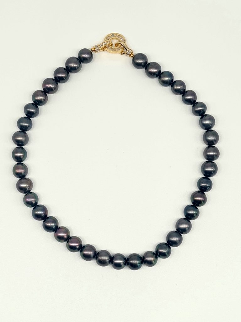 Treasure-bay Choker Necklace - Black Pearl 1