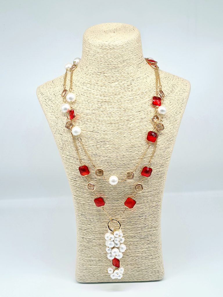 Joie Necklace - Cotton Pearl and